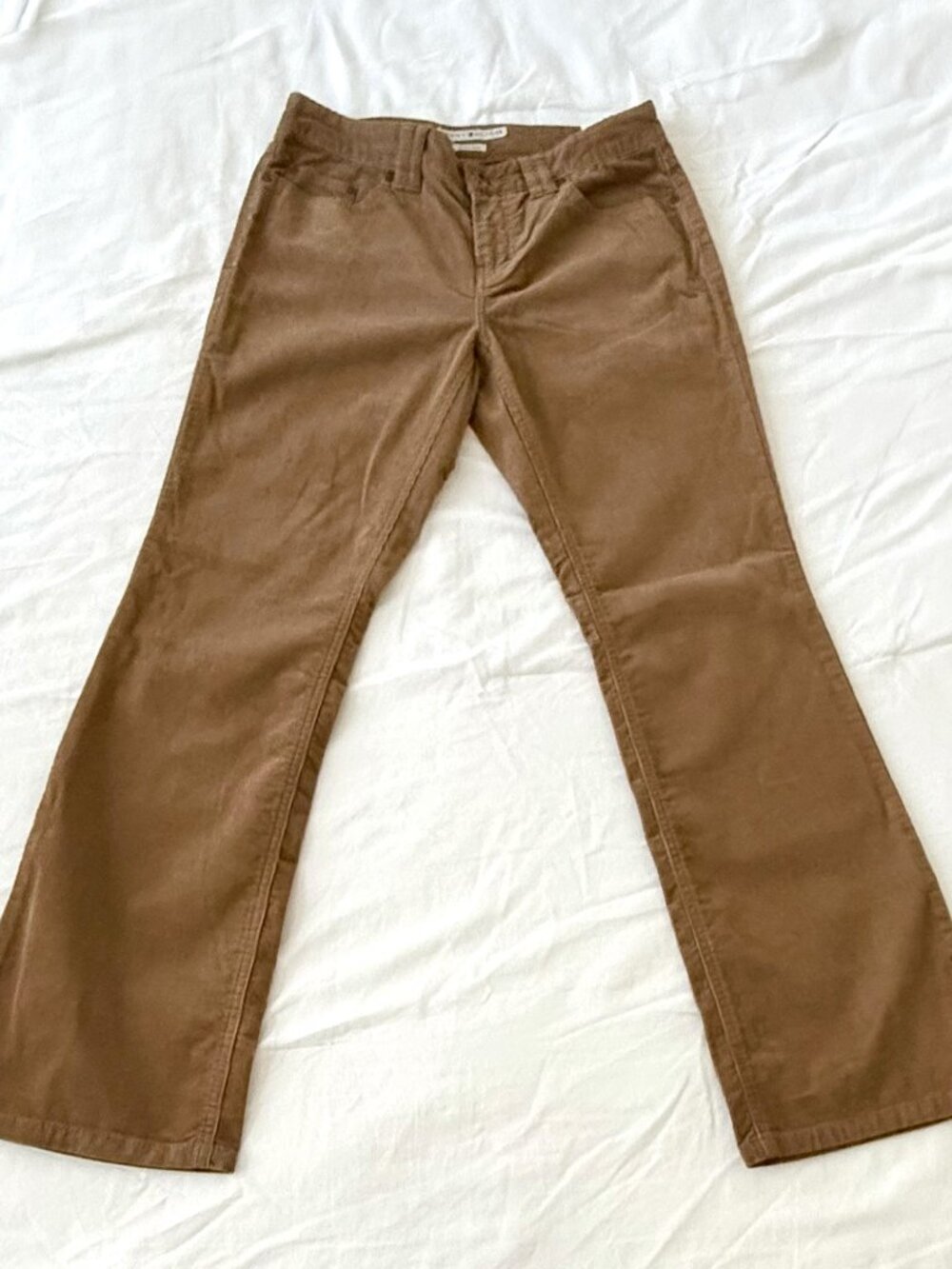 NWT VTG Y2K Tommy Hilfiger Corduroy Pants Womens 8 Brown Bootcut Stretch 2005